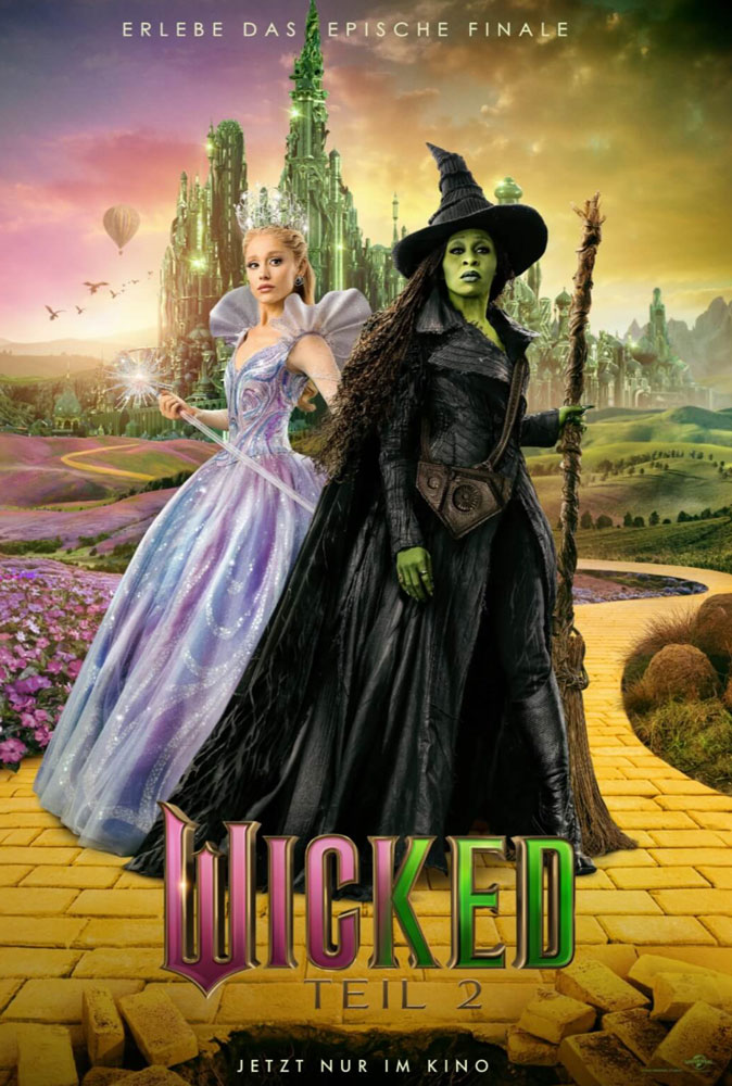 Wicked: Teil 2 - Universal Pictures Germany - November 2025

Auswahl Creator:innen mit Anreise im Wicked gebrandeten Bus.
Wicked Dinner in Hamburg + Teilnahme am Special Double Feature
Screening.